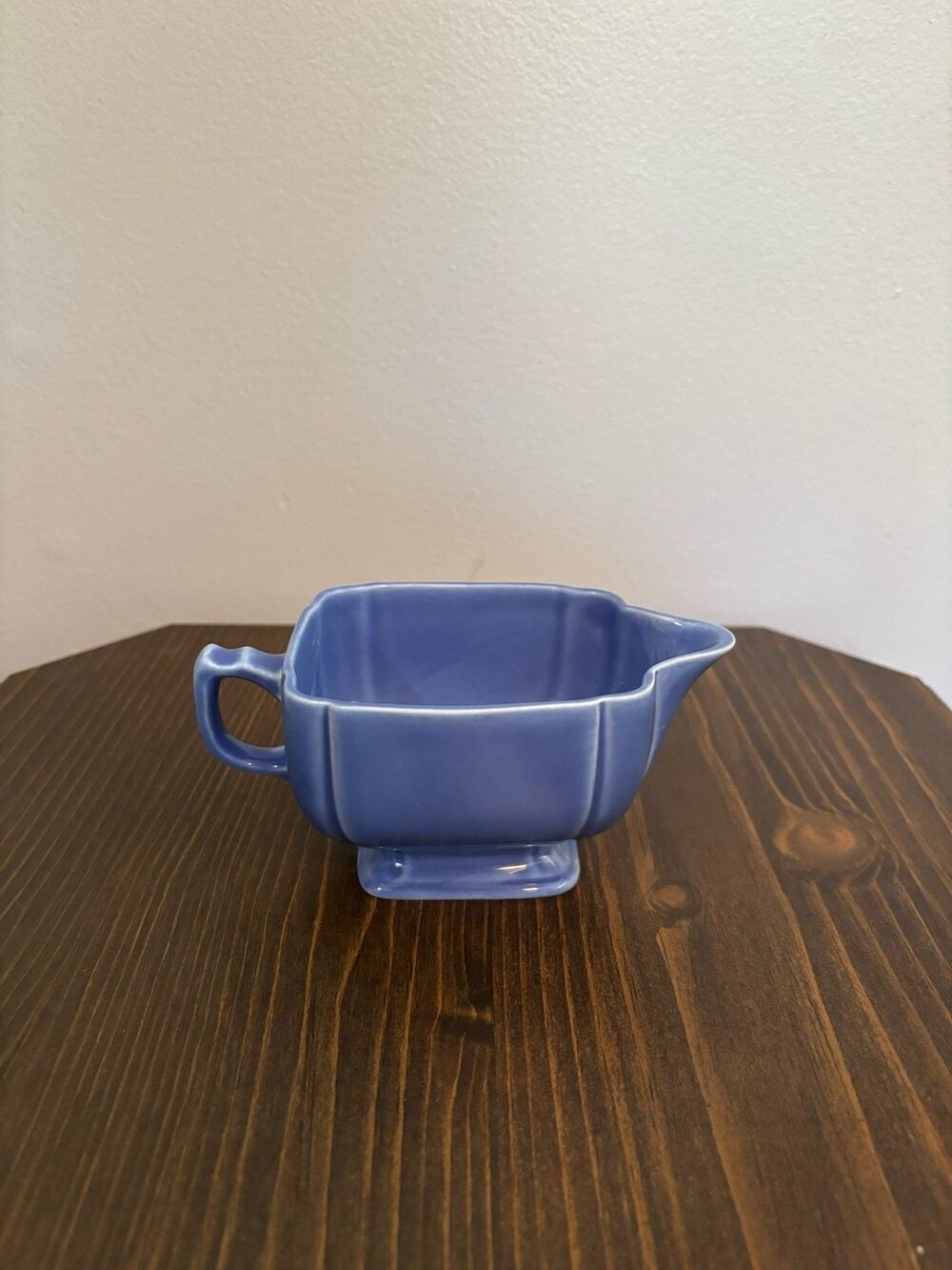 Vintage Homer Laughlin Riviera Harlequin Blue Creamer